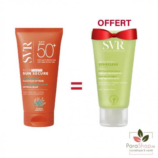 SVR PACK SUN SECURE BLUR TEINTE + SEBIACLEAR GEL 55ML OFFERT - 2026 SVR PACK SUN SECURE BLUR TEINTE + SEBIACLEAR GEL 55ML OFFERT - 2026