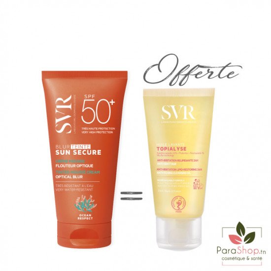 SVR PACK SUN SECURE BLUR TEINTE + TOPIALYSE HUILE LAVANTE 55ML OFFERTE - 2025 SVR PACK SUN SECURE BLUR TEINTE + TOPIALYSE HUILE LAVANTE 55ML OFFERTE - 2025