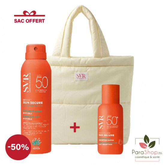 SVR PACK SUN SECURE Brume SPF50+ AQUA FLUIDE SPF50+ - 2026