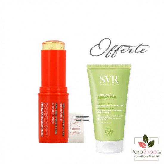SVR PACK SUN SECURE Easy Stick SPF50+ + SEBIACLEAR CREME LAVANTE 55ML OFFERTE - 2025 SVR PACK SUN SECURE Easy Stick SPF50+ + SEBIACLEAR CREME LAVANTE 55ML OFFERTE - 2025