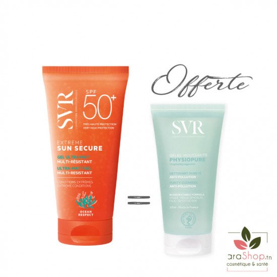 SVR PACK SUN SECURE EXTREME SPF50+ +PHYSIOPURE GELEE MOUSSANTE 55ML OFFERTE - 2025 SVR PACK SUN SECURE EXTREME SPF50+ +PHYSIOPURE GELEE MOUSSANTE 55ML OFFERTE - 2025