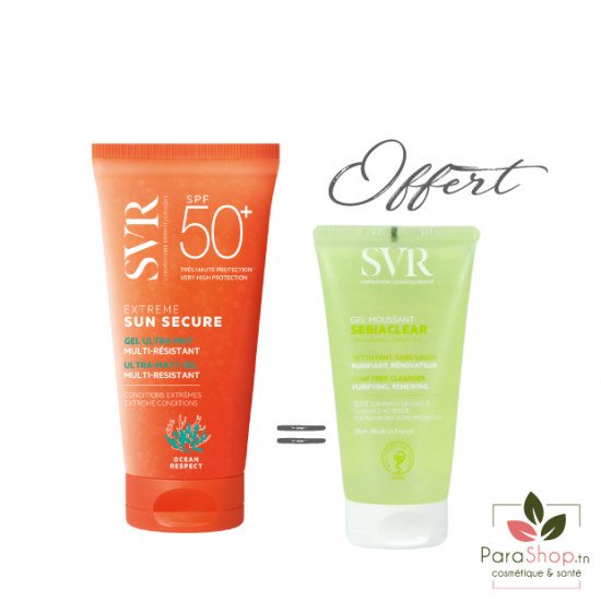 SVR PACK SUN SECURE EXTREME SPF50+ + SEBIACLEAR GEL 55ML OFFERT - 2025 SVR PACK SUN SECURE EXTREME SPF50+ + SEBIACLEAR GEL 55ML OFFERT - 2025