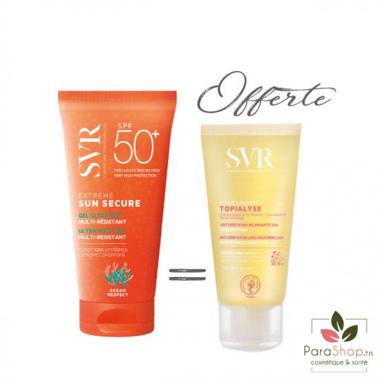 SVR PACK SUN SECURE EXTREME SPF50+ + TOPIALYSE HUILE LAVANTE 55ML OFFERTE - 2025
