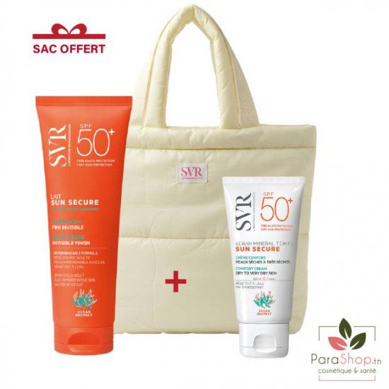 SVR PACK SUN SECURE LAIT + Ecran Mineral Teinte peau sèche - 2026 SVR PACK SUN SECURE LAIT + Ecran Mineral Teinte peau sèche - 2026