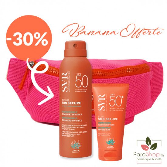 SVR PACK TROUSSE BANANA SUN SECURE Brume (-30%) + Blur - 2025 SVR PACK TROUSSE BANANA SUN SECURE Brume (-30%) + Blur - 2025