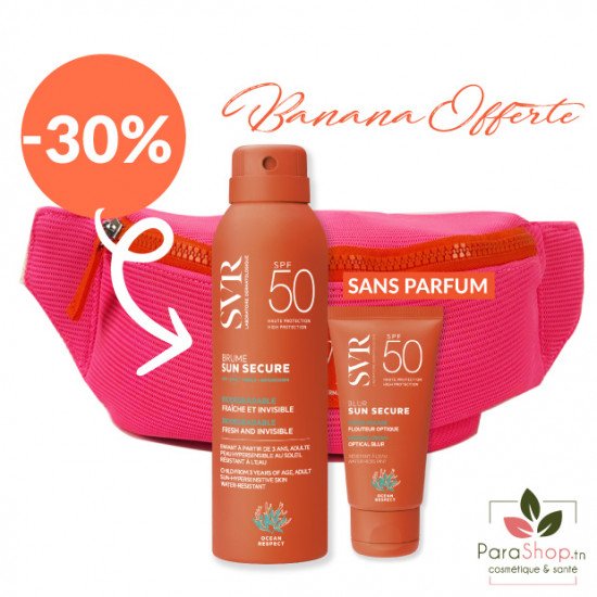 SVR PACK TROUSSE BANANA SUN SECURE Brume (-30%) + Blur Sans Parfum - 2025 
