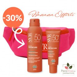 SVR PACK TROUSSE BANANA SUN SECURE Brume (-30%) + Fluide SPF50+ - 2025  SVR PACK TROUSSE BANANA SUN SECURE Brume (-30%) + Fluide SPF50+ - 2025