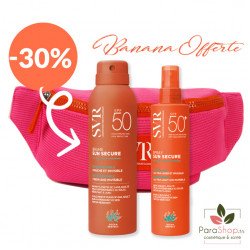 SVR PACK TROUSSE BANANA SUN SECURE Brume (-30%) + Spray SPF50+ 200ML - 2025  SVR PACK TROUSSE BANANA SUN SECURE Brume (-30%) + Spray SPF50+ 200ML - 2025