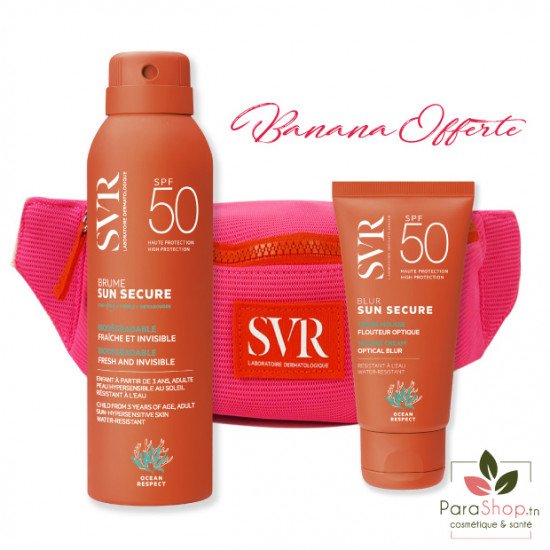 SVR TROUSSE BANANA SUN SECURE BLUR + Brume SPF50+ 200ML SVR TROUSSE BANANA SUN SECURE BLUR + Brume SPF50+ 200ML
