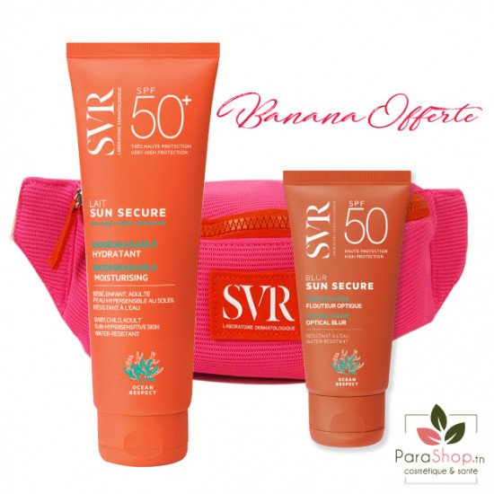 SVR TROUSSE BANANA SUN SECURE BLUR + LAIT SPF50+ 250ML SVR TROUSSE BANANA SUN SECURE BLUR + LAIT SPF50+ 250ML