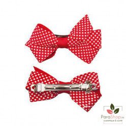 TITANIA 2 Noeuds sur Barette Rouge - 7900 GIRL TITANIA 2 Noeuds sur Barette Rouge - 7900 GIRL