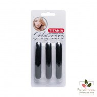 TITANIA 3 Barrettes Noires 8.5x1.3CM - 7850B TITANIA 3 Barrettes Noires 8.5x1.3CM - 7850B