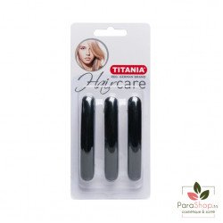 TITANIA 3 Barrettes Noires 8.5x1.3CM - 7850B  TITANIA 3 Barrettes Noires 8.5x1.3CM - 7850B