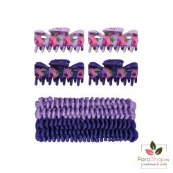 TITANIA 4 Pinces Cheveux + 4 Rubans Cheveux Violet - 8008 GIRL TITANIA 4 Pinces Cheveux + 4 Rubans Cheveux Violet - 8008 GIRL