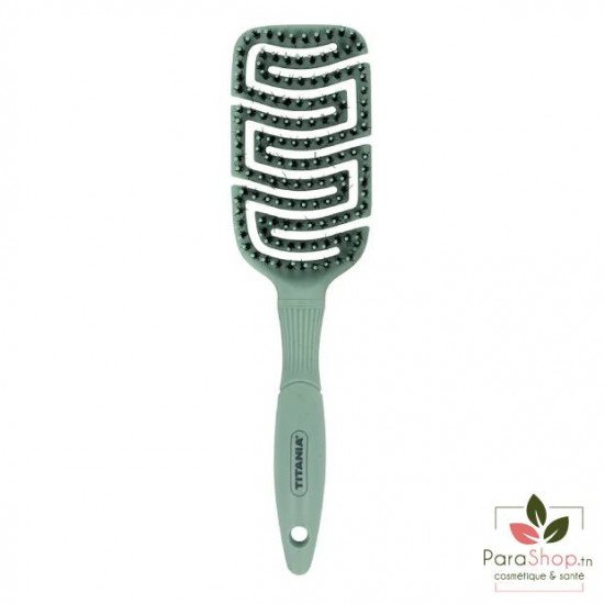 TITANIA Brosse Paddle Flex en Plastique Recycle Collection Vert Doux - 2884