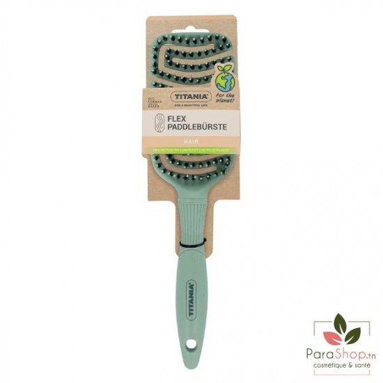 TITANIA Brosse Paddle Flex en Plastique Recycle Collection Vert Doux - 2884