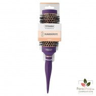 TITANIA BROSSE RONDE A AME METALLIQUE VIOLET/CUIVRE 43MM - 1352