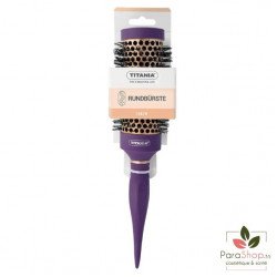 TITANIA BROSSE RONDE A AME METALLIQUE VIOLET/CUIVRE 43MM - 1352