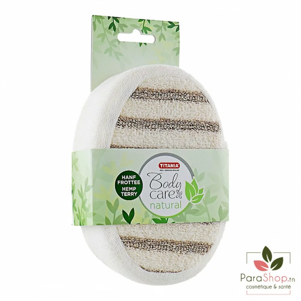 TITANIA Eponge de bain Ovale en Chanvre Terry Beige - 7701