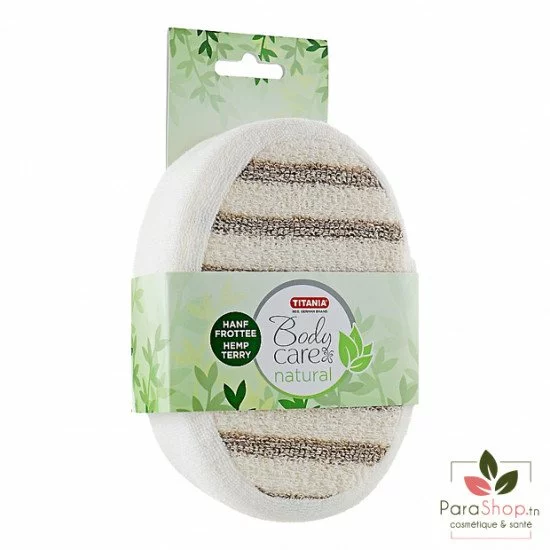 TITANIA Eponge de bain Ovale en Chanvre Terry Beige - 7701 TITANIA Eponge de bain Ovale en Chanvre Terry Beige - 7701