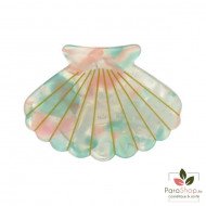 TITANIA Pince à Cheveux Coquillage Bleu Rose - 8231 TITANIA Pince à Cheveux Coquillage Bleu Rose - 8231