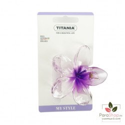 TITANIA PINCE A CHEVEUX FLEUR VIOLETTE TRANSPARANTE - 8239 TITANIA PINCE A CHEVEUX FLEUR VIOLETTE TRANSPARANTE - 8239