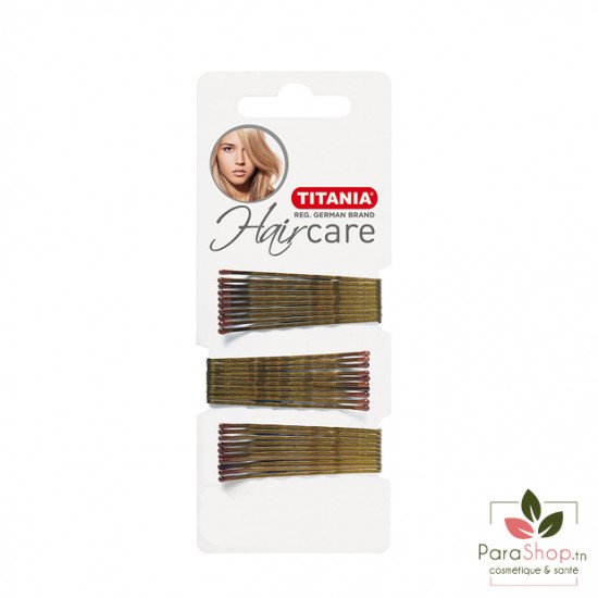 TITANIA PINCES CHEVEUX DOREES 5CM 30P - 8061