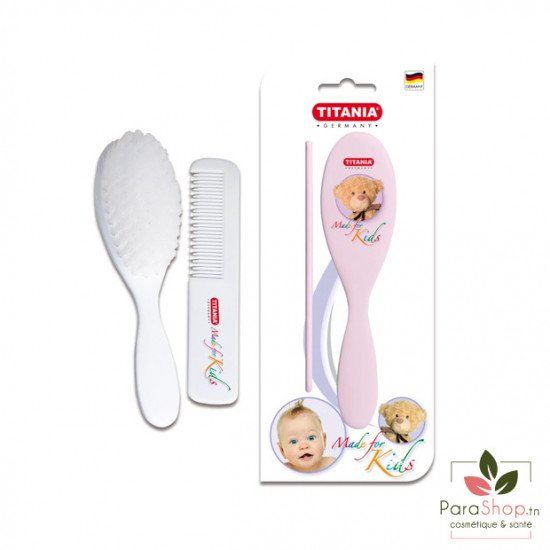 TITANIA Set Brosse + Peigne Bebe - 1295/B