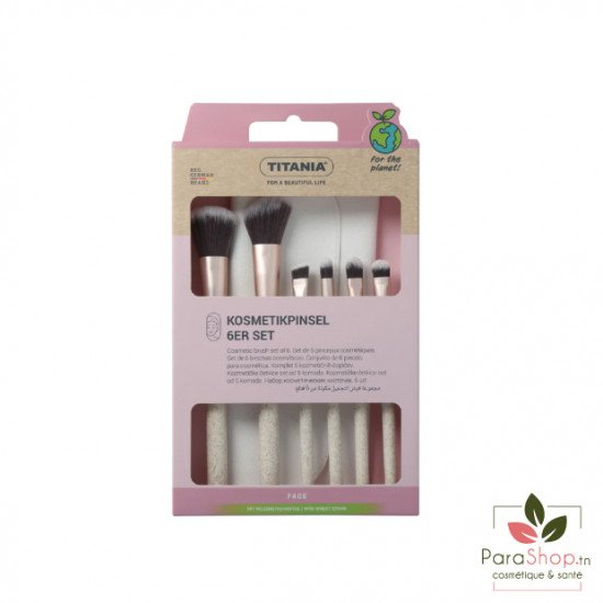TITANIA SET DE 6 PINCEAUX + POCHETTE - 2924