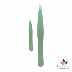 TITANIA Set De 2 Pinces à Epiler Inox Vert