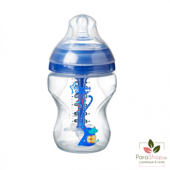 TOMMEE TIPPEE ADVANCED ANTI-COLIQUE BIBERON 260ML - Bleu