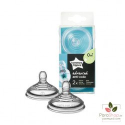 TOMMEE TIPPEE ADVANCED ANTI-COLIQUE TETINE DEBIT LENT X2 TOMMEE TIPPEE ADVANCED ANTI-COLIQUE TETINE DEBIT LENT X2