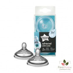 TOMMEE TIPPEE ADVANCED ANTI-COLIQUE TETINE DEBIT MOYEN X2 TOMMEE TIPPEE ADVANCED ANTI-COLIQUE TETINE DEBIT MOYEN X2