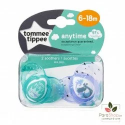 TOMMEE TIPPEE MODA SUCETTE 6-18M X2 - FILLE