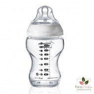TOMMEE TIPPEE CLOSER TO NATURE BIBERON VERRE 250ML  TOMMEE TIPPEE CLOSER TO NATURE BIBERON VERRE 250ML