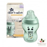 TOMMEE TIPPEE CLOSER TO NATURE BIBERON 260ML - Hibou Gris / Mint TOMMEE TIPPEE CLOSER TO NATURE BIBERON 260ML - Hibou Gris / Mint