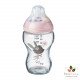 TOMMEE TIPPEE CLOSER TO NATURE BIBERON VERRE 250ML - Lapin Rose