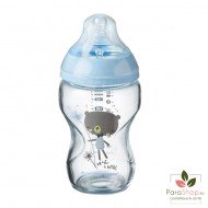 TOMMEE TIPPEE CLOSER TO NATURE BIBERON VERRE 250ML - Ours Bleu TOMMEE TIPPEE CLOSER TO NATURE BIBERON VERRE 250ML - Ours Bleu