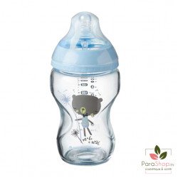 TOMMEE TIPPEE CLOSER TO NATURE BIBERON VERRE 250ML - Ours Bleu TOMMEE TIPPEE CLOSER TO NATURE BIBERON VERRE 250ML - Ours Bleu