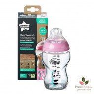 TOMMEE TIPPEE CLOSER TO NATURE BIBERON VERRE 250ML - Panda Rose TOMMEE TIPPEE CLOSER TO NATURE BIBERON VERRE 250ML - Panda Rose