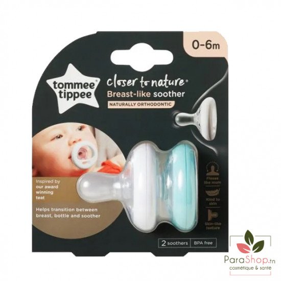 TOMMEE TIPPEE CLOSER TO NATURE BREAST LIKE SUCETTE 0-6M X2