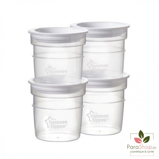 TOMMEE TIPPEE CLOSER TO NATURE POT DE CONSERVATION DE LAIT X4