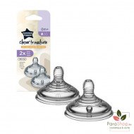 TOMMEE TIPPEE CLOSER TO NATURE TETINES DEBIT LENT X2 TOMMEE TIPPEE CLOSER TO NATURE TETINES DEBIT LENT X2