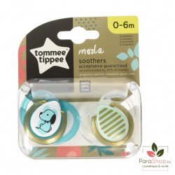 TOMMEE TIPPEE MODA SUCETTE 0-6M X2 - GARÇON TOMMEE TIPPEE MODA SUCETTE 0-6M X2 - GARÇON