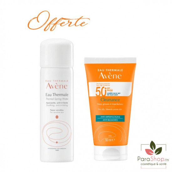AVENE PACK CLEANANCE SOLAIRE SPF50+ + EAU THERMALE 50ML OFFERTE AVENE PACK CLEANANCE SOLAIRE SPF50+ + EAU THERMALE 50ML OFFERTE