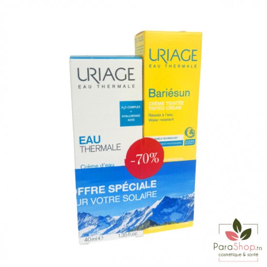 URIAGE DUO EAU THERMALE CREME D’EAU LEGERE + BARIESUN CREME TEINTEE DOREE