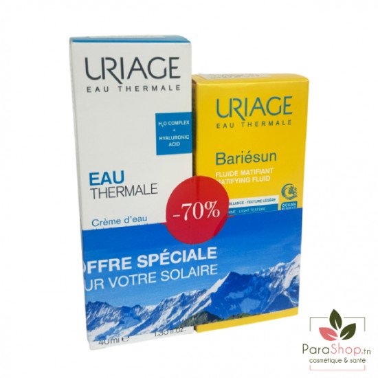 URIAGE DUO EAU THERMALE CREME D’EAU LEGERE + BARIESUN FLUIDE MATIFIANT SPF50+