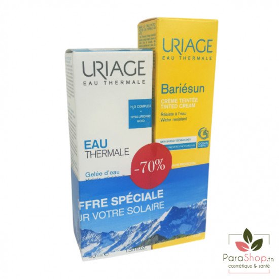URIAGE DUO EAU THERMALE GELEE D'EAU + BARIESUN CREME TEINTEE CLAIRE
