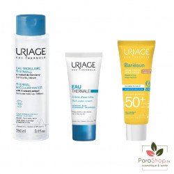 URIAGE PACK Creme D’eau Riche + Eau Micellaire Thermale PNS + Bariesun Creme Teintee Dorée URIAGE PACK Creme D’eau Riche + Eau Micellaire Thermale PNS + Bariesun Creme Teintee Dorée