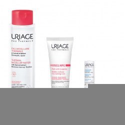 URIAGE PACK Roseliane Soin Riche Anti Rougeurs + Eau Micellaire Peaux Sensibles 250ML + Stick Levres Hydratant URIAGE PACK Roseliane Soin Riche Anti Rougeurs + Eau Micellaire Peaux Sensibles 250ML + Stick Levres Hydratant
